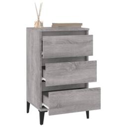 Berkfield Home Bedside Cabinet Grey Sonoma 40x35x70 cm Engineered Wood - Size: 40 x 35 x 70 cm - thumbnail 5