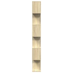 Berkfield Home Room Divider Bookcase 6-Tier Sonoma Oak 70x24x193 cm Engineered Wood in Brown - Size: 70 x 24 x 193 cm - thumbnail 6