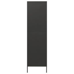 Berkfield Home Wardrobe Anthracite 90x50x180 cm Steel in Black - Size: 90 x 50 x 180 cm - thumbnail 4