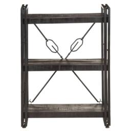 Berkfield Home 3-Tier Bookcase Black 60x30x80 cm Solid Mango Wood - Size: 60 x 30 x 80 cm - thumbnail 2