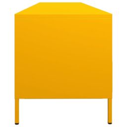 Berkfield Home TV Cabinet Mustard Yellow 202x39x43.5 cm Cold-rolled Steel - thumbnail 6
