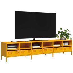 Berkfield Home TV Cabinet Mustard Yellow 202x39x43.5 cm Cold-rolled Steel