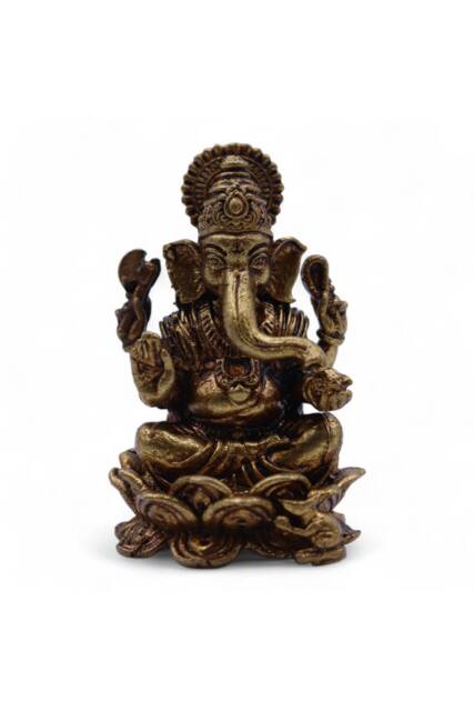 KDMD Brass Miniature Ganesha Statue - 49mm, 52g, Handcrafted Indian Art in Bronze - image 1