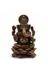 KDMD Brass Miniature Ganesha Statue - 49mm, 52g, Handcrafted Indian Art in Bronze