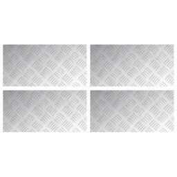 Berkfield Home Aluminium Checker Plates 4 pcs Anti-Slip 40x20 cm - Size: Medium - thumbnail 2