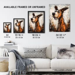 "Artery8 Wall Art Print The Master Calls Artwork Fun Dog Painting By Tom Jones Art Framed - Size: W12"" x H16""" - thumbnail 3