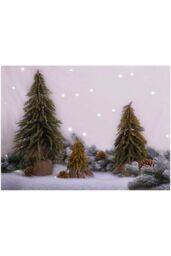 Netagon Decorative Gold Finish Mini Christmas Tree in Hessian Bag in Green - thumbnail 5
