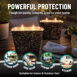 volila Citronella Candle 355ml Scented Candle Outdoor & Indoor in Black - Size: 2 Pack - thumbnail 5