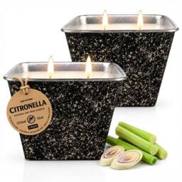 volila Citronella Candle 355ml Scented Candle Outdoor & Indoor in Black - Size: 2 Pack - thumbnail 1