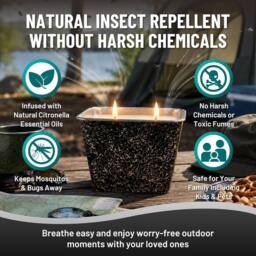 volila Citronella Candle 355ml Scented Candle Outdoor & Indoor in Black - Size: 2 Pack - thumbnail 3