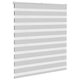 Berkfield Home Elegant Zebra Blind Light Grey 130x100 cm Fabric Width 125.9 cm P - thumbnail 1