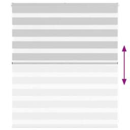 Berkfield Home Elegant Zebra Blind Light Grey 130x100 cm Fabric Width 125.9 cm P - thumbnail 5