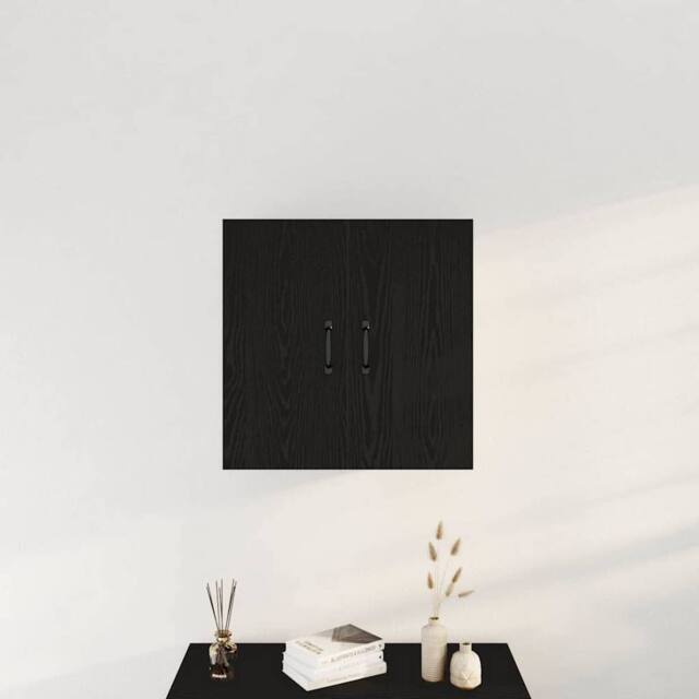 Berkfield Home Wall Cabinet Black Oak 60x31x60 cm Engineered Wood - Size: 60 x 31 x 60 cm - image 1