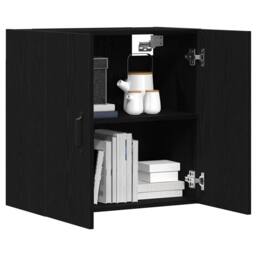 Berkfield Home Wall Cabinet Black Oak 60x31x60 cm Engineered Wood - Size: 60 x 31 x 60 cm - thumbnail 4