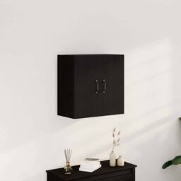 Berkfield Home Wall Cabinet Black Oak 60x31x60 cm Engineered Wood - Size: 60 x 31 x 60 cm - thumbnail 2