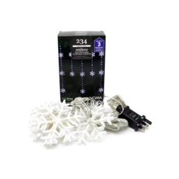 Voltico Snowflake Curtain Lights 234 White LED 0.9x1.2m in Cool White - Size: 10m - thumbnail 5