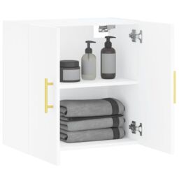 Berkfield Home Wall Cabinet White 60x31x60 cm Engineered Wood - Size: 60 x 31 x 60 cm - thumbnail 4