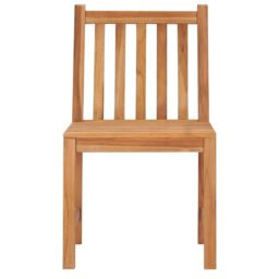 Berkfield Home 5 Piece Garden Dining Set Solid Teak Wood in Brown - thumbnail 5