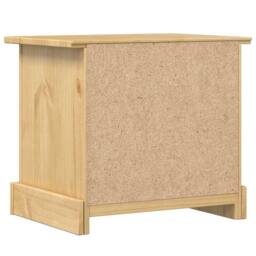 Berkfield Home Beautiful Bedside Cabinet Corona 53x39x50 cm Solid Wood Pine in Light Brown - Size: 53 x 39 x 50 cm - thumbnail 6