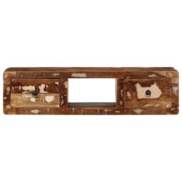 Berkfield Home Wall-mounted TV Cabinet 100x32x25 cm Solid Wood Reclaimed in Brown - Size: 100 x 32 x 25 cm - thumbnail 1