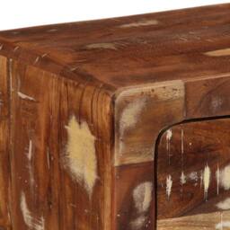 Berkfield Home Wall-mounted TV Cabinet 100x32x25 cm Solid Wood Reclaimed in Brown - Size: 100 x 32 x 25 cm - thumbnail 5