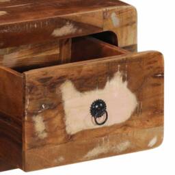 Berkfield Home Wall-mounted TV Cabinet 100x32x25 cm Solid Wood Reclaimed in Brown - Size: 100 x 32 x 25 cm - thumbnail 6