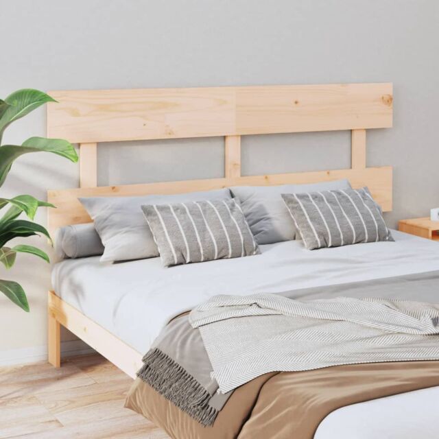 Berkfield Home Bed Headboard 154x3x81 cm Solid Wood Pine in Brown - Size: 154 x 3 x 81 cm - image 1
