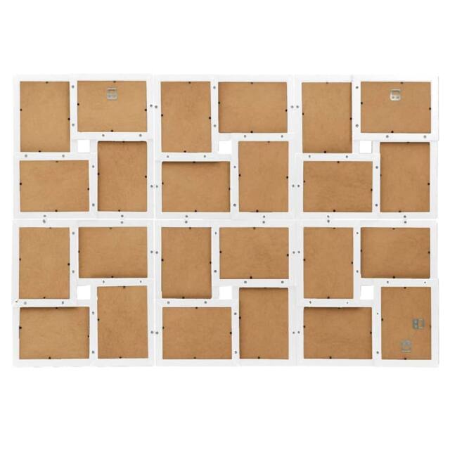Berkfield Home Modern Collage Photo Frame for 24x(10x15 cm) Picture White MDF - Size: 10x15 cm - image 1