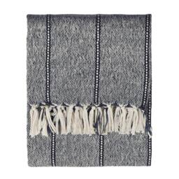 Yard Hedon Woven Indoor/Outdoor Throw in Navy - Size: 130 cm x 180 cm - thumbnail 4