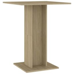 Berkfield Home Bistro Table Sonoma Oak 60x60x75 cm Engineered Wood in Brown - Size: 60 x 60 x 75 cm - thumbnail 2