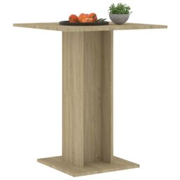 Berkfield Home Bistro Table Sonoma Oak 60x60x75 cm Engineered Wood in Brown - Size: 60 x 60 x 75 cm - thumbnail 3