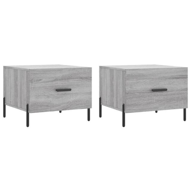 Berkfield Home Coffee Tables 2 pcs Grey Sonoma 50x50x40 cm Engineered Wood - Size: 50 x 50 x 40 cm - image 1