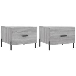 Berkfield Home Coffee Tables 2 pcs Grey Sonoma 50x50x40 cm Engineered Wood - Size: 50 x 50 x 40 cm - thumbnail 1