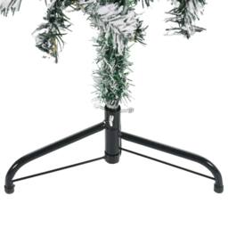Berkfield Home Slim Artificial Half Christmas Tree with Flocked Snow 150 cm in Green - thumbnail 7