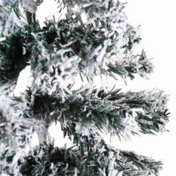 Berkfield Home Slim Artificial Half Christmas Tree with Flocked Snow 150 cm in Green - thumbnail 6