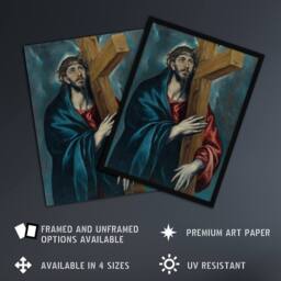 "Artery8 Jesus Christ Carrying The Cross El Greco Wall Art Poster Print - Size: W12"" x H16""" - thumbnail 2