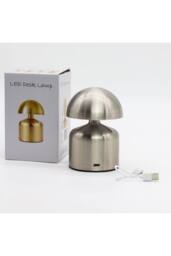 KDMD Dome Mushroom Silver Touch Lamp - Rechargeable USB-C LED Light (400W) - thumbnail 4