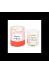 KDMD Happy Birthday Vanilla Cake Scented Candle with 35 Hour Burn in Baby Pink - thumbnail 2