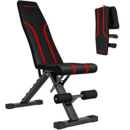 SPORTNOW Foldable Weight Bench with 6-Level Backrest, Leg Extension in Black - thumbnail 2