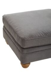 Orsina Spencer Grey Fabric Footstool - thumbnail 5