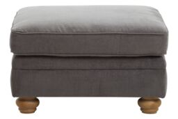 Orsina Spencer Grey Fabric Footstool - thumbnail 1
