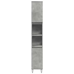 Berkfield Home 3 Piece Bathroom Furniture Set Concrete Grey Engineered Wood - thumbnail 5