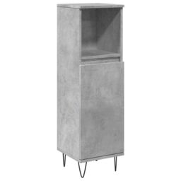 Berkfield Home 3 Piece Bathroom Furniture Set Concrete Grey Engineered Wood - thumbnail 6