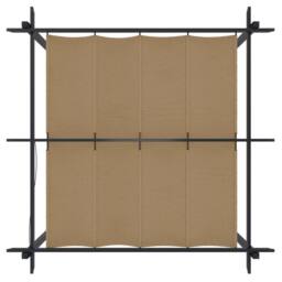 Berkfield Home Garden Gazebo with Retractable Roof 3x3 m Taupe in Beige - thumbnail 7