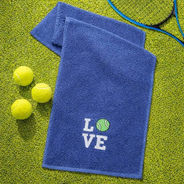 Duncan Stewart Love Sports Tennis Towel in Navy - image 1