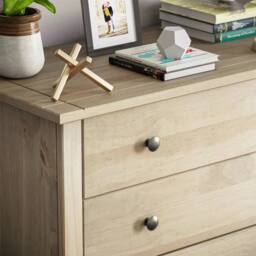 Havendro 4 Drawer Chest of Drawers Solid Pine with Oak Finish Wooden in Brown - thumbnail 5