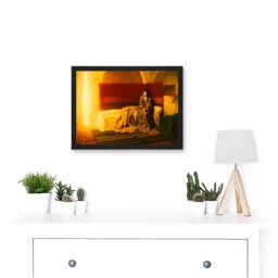 Artery8 Tanner The Annunciation A4 Artwork Framed Wall Art Print in Black - thumbnail 2