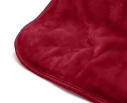 HomeSpace Direct Mink Luxury Velvet Soft Blanket Throw in Red - Size: 200 cm x 240 cm - thumbnail 2
