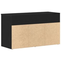 Berkfield Home Hall Bench Black Oak 60x30x45 cm Engineered Wood - Size: 60 x 30 x 45 cm - thumbnail 6