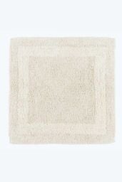 Homescapes Luxury Square Bath Mat 1600GSM 100% Cotton Reversible Shower Mat, 50cm in Cream - thumbnail 1